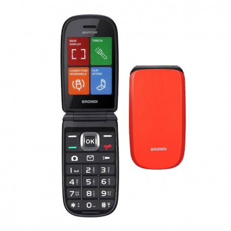 BRONDI RAPTOR ORANGE METAL - MAXI DISPLAY DUAL SIM VIVAVOCE FOTOCAMERA