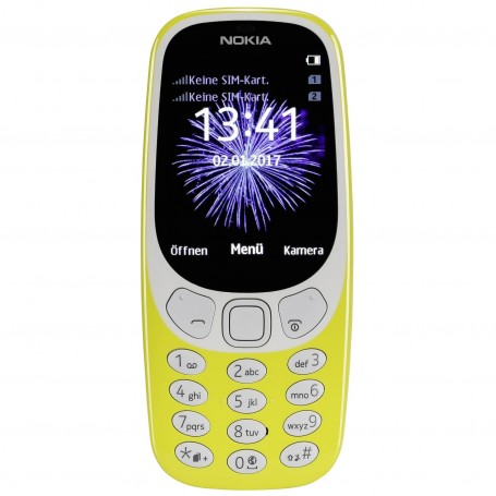 NOKIA 3310 2017 2.4'' DUAL SIM MEMORIA 16MB DUAL BAND FOTOCAMERA 2MP YELLOW