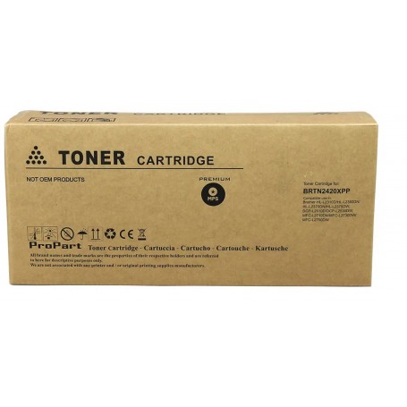 TN-2420 CON CHIP TONER COMPATIBILE PER BROTHER HL L2310 L2350 DCP L2510 L2530 NERO 6000 PAG..