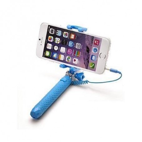 CELLY MINI SELFIE STICK PLUG & PLAY 13.5CM - 70CM LIGHT BLUE