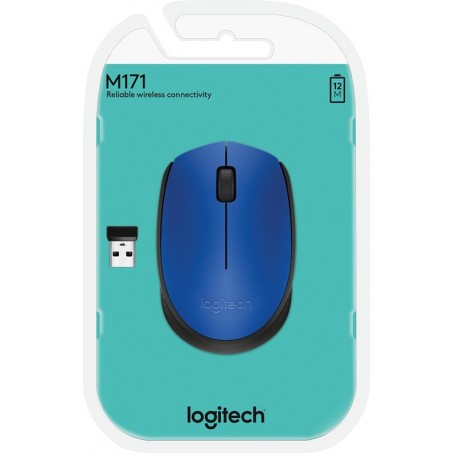 LOGITECH M171 MOUSE WIRELESS 2.4GHz BLU 1000 DPI CON RICEVITORE USB 910-004424