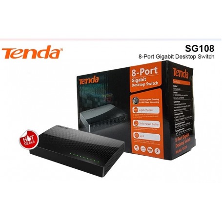 TENDA SG108M SWITCH DI RETE GIGABIT ETHERNET (10/100/1000) NERO