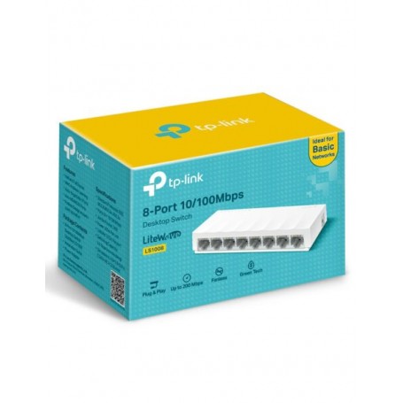 TP-LINK LS1008 SWITCH DI RETE FAST ETHERNET (10/100) BIANCO