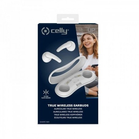 CELLY SHAPE1 AURICOLARE TRUE WIRELESS STEREO (TWS) IN-EAR MUSICA E CHIAMATE BLUETOOTH BIANCO