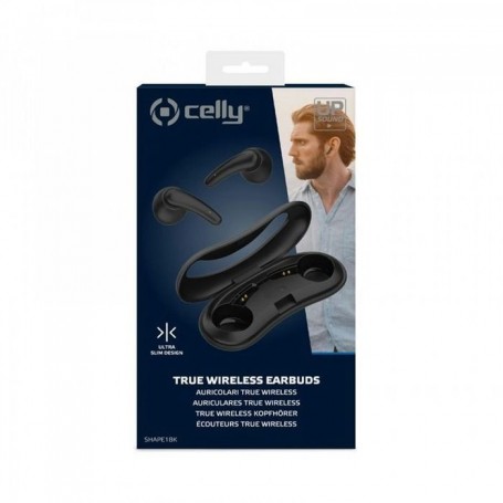 CELLY SHAPE1 AURICOLARE TRUE WIRELESS STEREO (TWS) IN-EAR MUSICA E CHIAMATE BLUETOOTH NERO