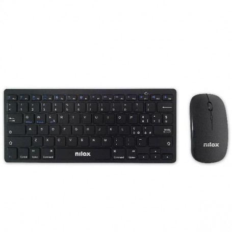 KIT MOUSE E TASTIERA NILOX WIRELESS SLIM CON RICEVITORE BLUETOOTH NERO