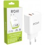 ROVI ALIMENTATORE DA RETE 20W USB-C + USB-A FAST CHARGER ST-770 BIANCO