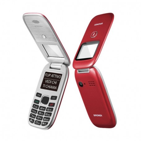 BRONDI WINDOW + 1.77'' DISPLAY A COLORI DUAL SIM VIVAVOCE TORCIA 1.3MP RED