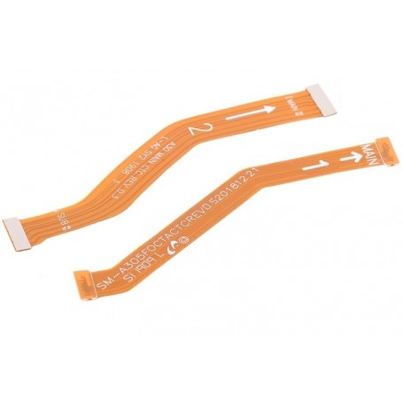 COPPIA CAVI FLAT FLEX CONNESSIONE SCHEDA MADRE LCD PER GALAXY A30 SM-A305F