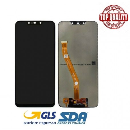 DISPLAY LCD + TOUCH PER HUAWEI P SMART PLUS NERO SENZA FRAME INE-LX1 NOVA 3i INE-LX2