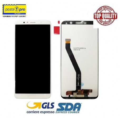 DISPLAY LCD + TOUCH PER HUAWEI Y6 2018 BIANCO ATU-L21 L11 SENZA FRAME