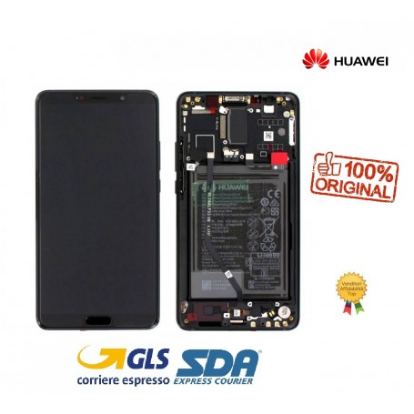 DISPLAY LCD ORIGINALE HUAWEI MATE 10 NERO FRAM+ BATTERIA ALP L29 ALP L09 02351QAH