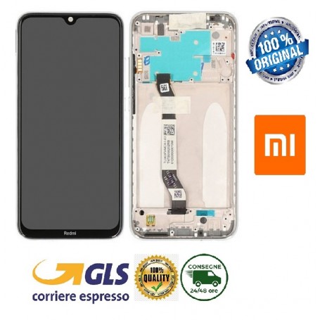 DISPLAY LCD ORIGINALE XIAOMI REDMI NOTE 8 MOONLIGHT BIANCO + FRAME M1908C3JH 5600040C3J00