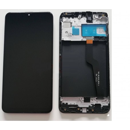 DISPLAY LCD PARI ORIGINALE SERVICE PER SAMSUNG A10 NERO SM-A105F/FN + FRAME